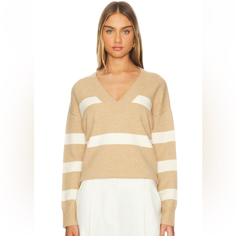 LNA ‘Morjana’ Sweater in Camel Stripe - S
